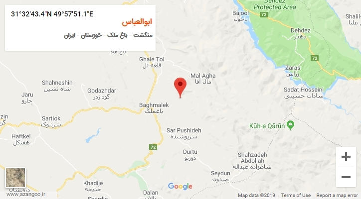 روستای ابوالعباس بر روی نقشه