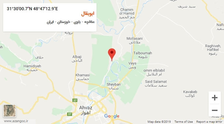 روستای ابوبقال بر روی نقشه