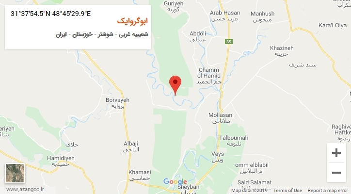 روستای ابوگروایک بر روی نقشه