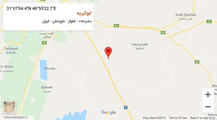 روستای ابوکبریه بر روی نقشه