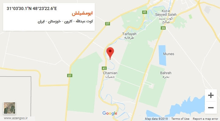 روستای ابومشیلش بر روی نقشه