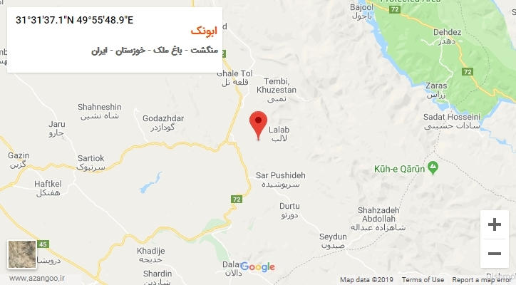 روستای ابونک بر روی نقشه