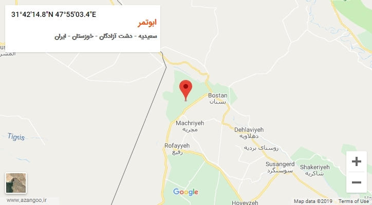 روستای ابوتمر بر روی نقشه