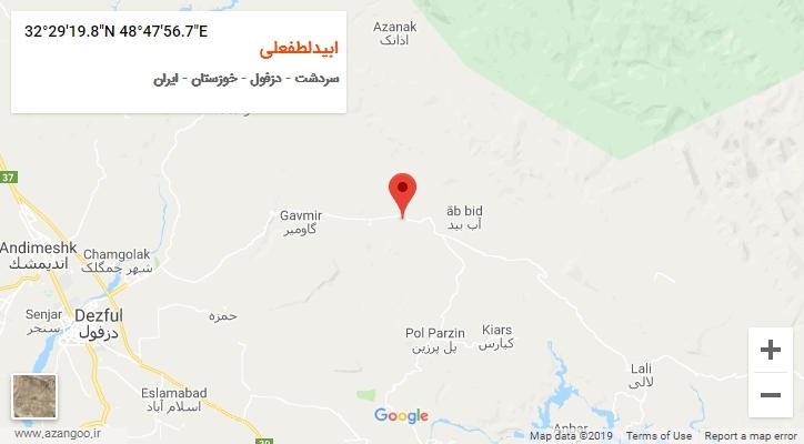 روستای ابیدلطفعلی بر روی نقشه