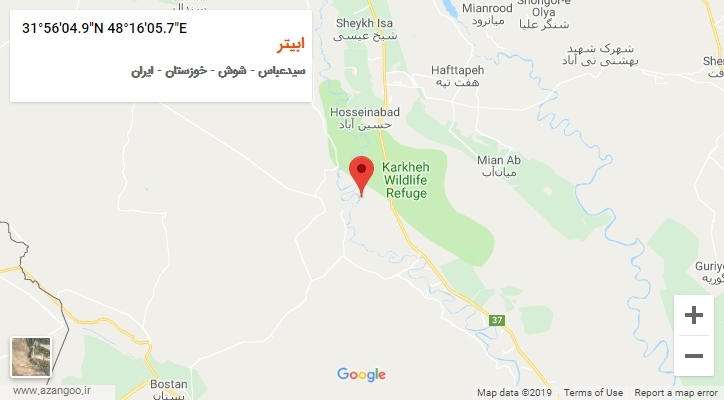 روستای ابیتر بر روی نقشه