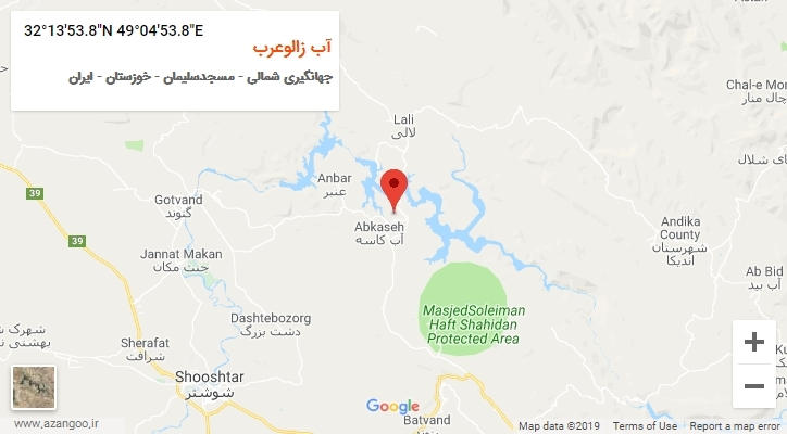 روستای آب زالوعرب بر روی نقشه
