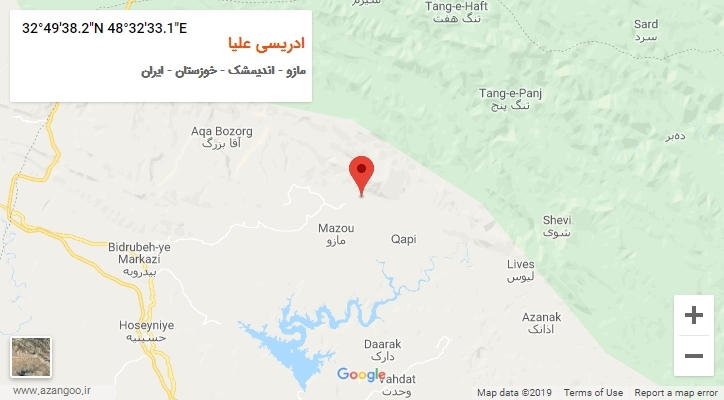 روستای ادریسی علیا بر روی نقشه