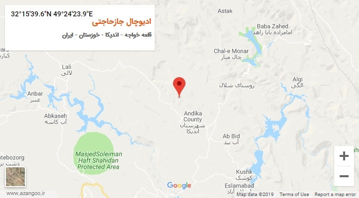 روستای ادیوچال جازحاجتی بر روی نقشه