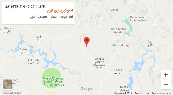 روستای ادیوکپرپیاری لارم بر روی نقشه