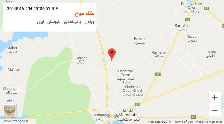 روستای عگله میاح بر روی نقشه