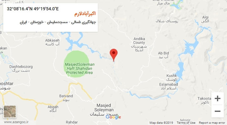 روستای اکبرآبادلارم بر روی نقشه