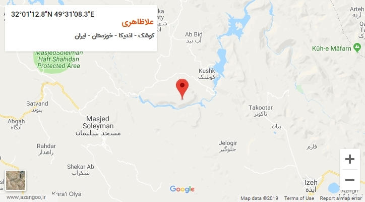روستای علاظاهری بر روی نقشه