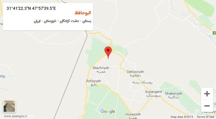 روستای البوحافظ بر روی نقشه