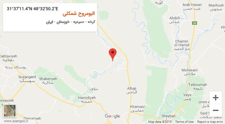 روستای البومروح شمکلی بر روی نقشه