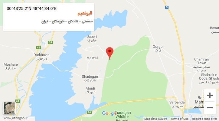 روستای البونعیم بر روی نقشه
