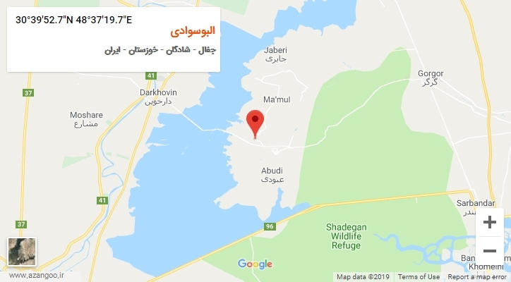 روستای البوسوادی بر روی نقشه
