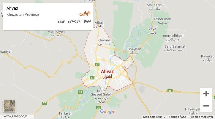 دهستان الهایی بر روی نقشه