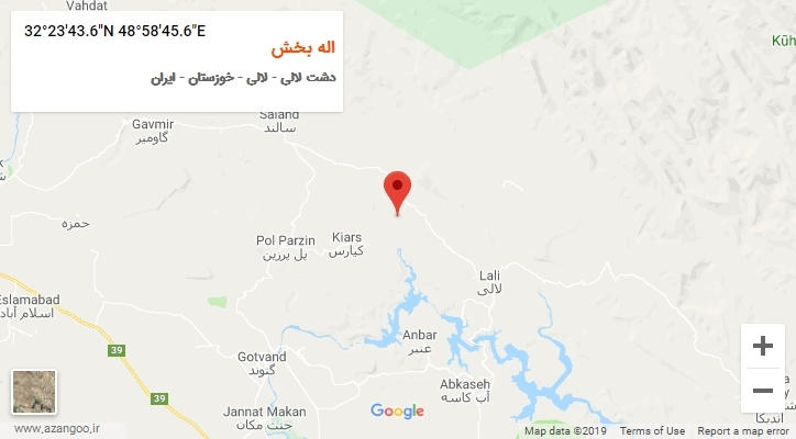 روستای اله بخش بر روی نقشه