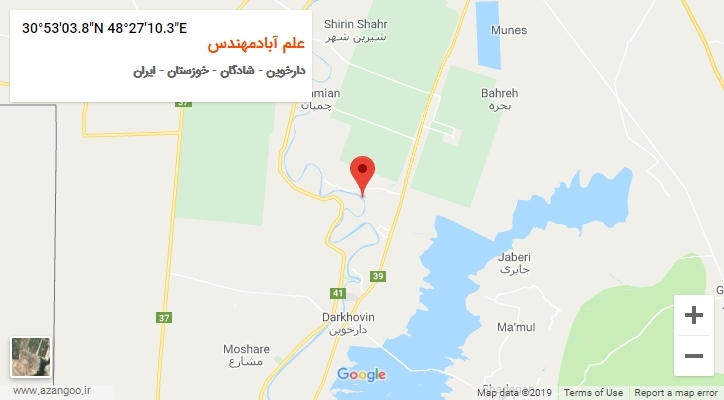 روستای علم آبادمهندس بر روی نقشه