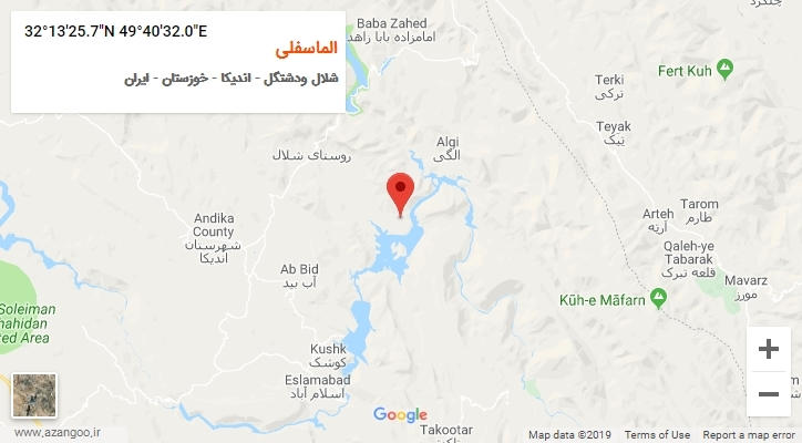 روستای الماسفلی بر روی نقشه