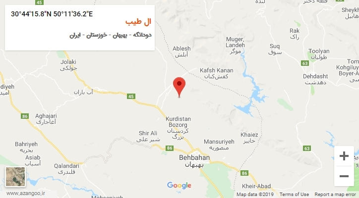 روستای ال طیب بر روی نقشه