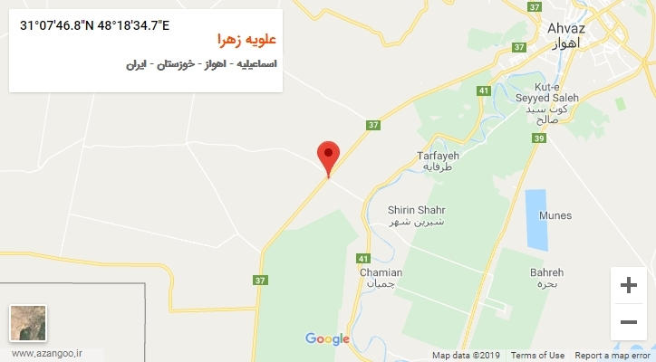 روستای علویه زهرا بر روی نقشه