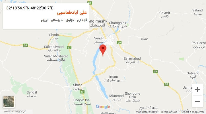 روستای علی آبادطماسبی بر روی نقشه