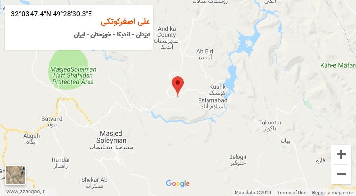 روستای علی اصغرکوتکی بر روی نقشه