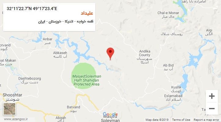 روستای علیداد بر روی نقشه