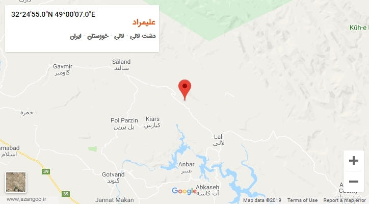 روستای علیمراد بر روی نقشه