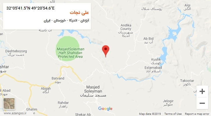 روستای علی نجات بر روی نقشه