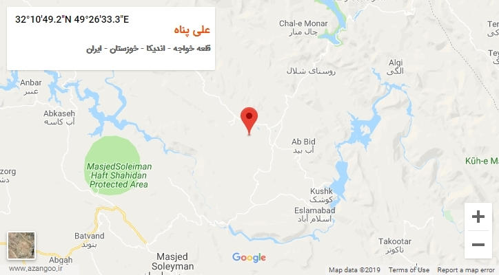 روستای علی پناه بر روی نقشه