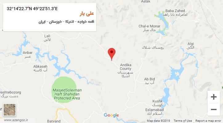 روستای علی یار بر روی نقشه