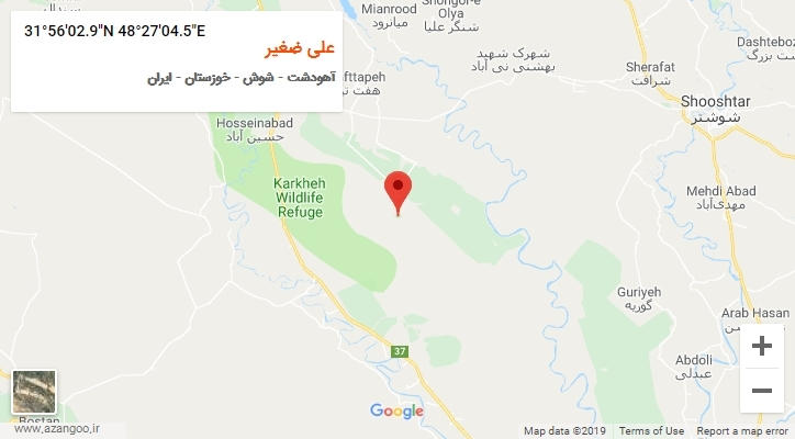 روستای علی ضغیر بر روی نقشه