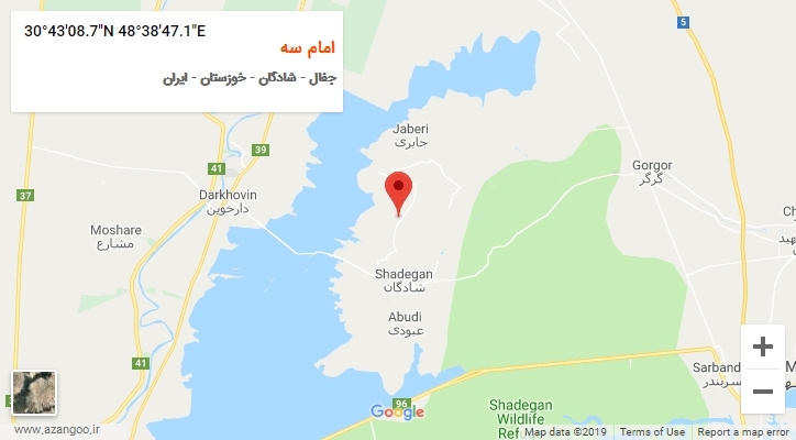 روستای امام سه بر روی نقشه