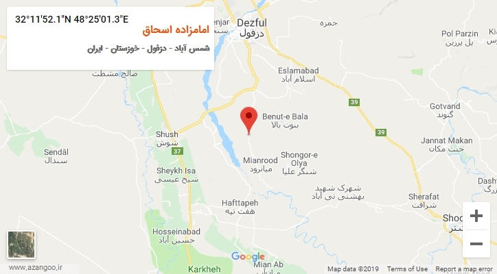 روستای امامزاده اسحاق بر روی نقشه