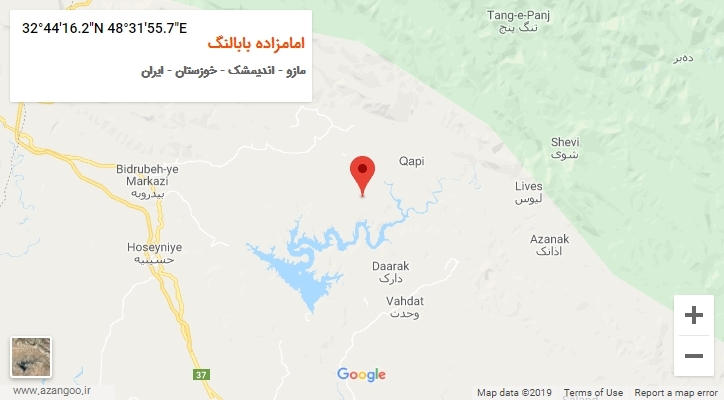 روستای امامزاده بابالنگ بر روی نقشه