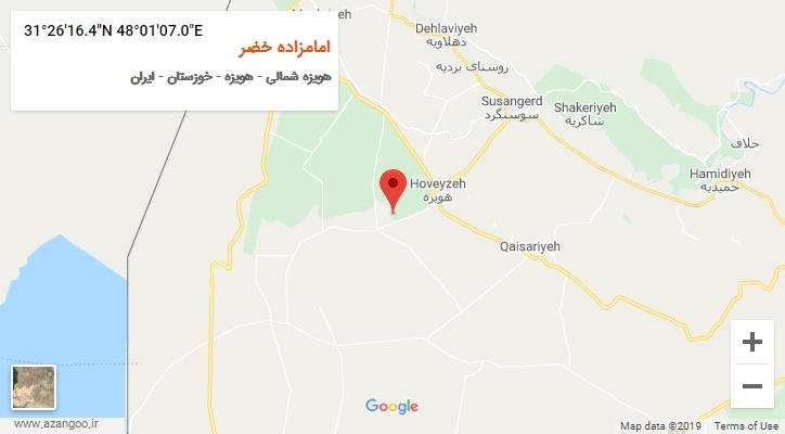 روستای امامزاده خضر بر روی نقشه