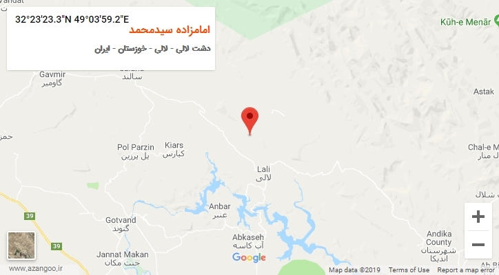 روستای امامزاده سیدمحمد بر روی نقشه