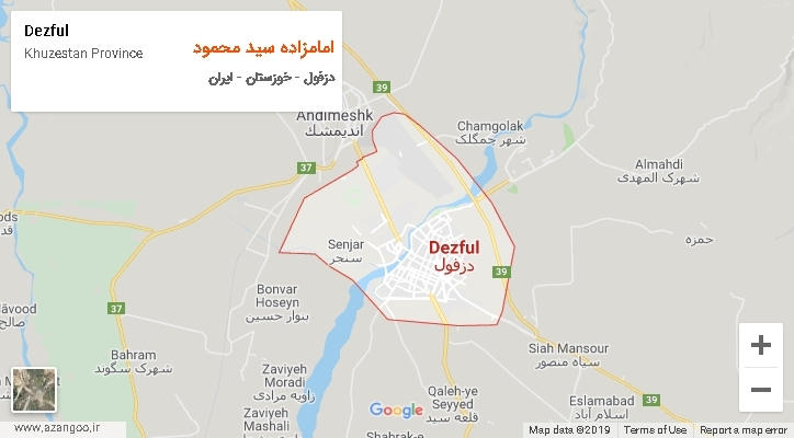 دهستان امامزاده سید محمود بر روی نقشه