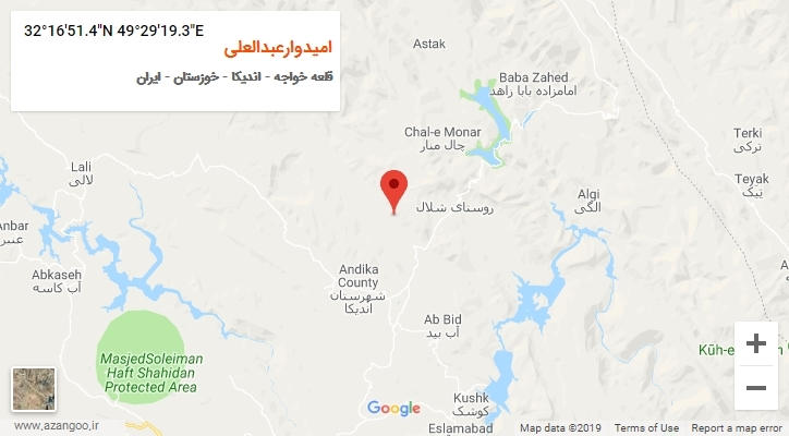 روستای امیدوارعبدالعلی بر روی نقشه