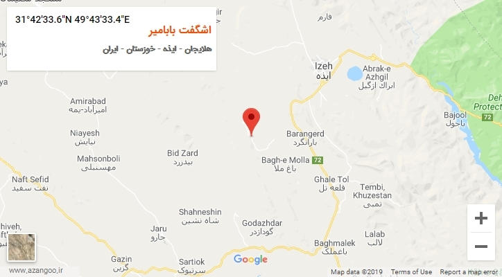 روستای اشگفت بابامیر بر روی نقشه