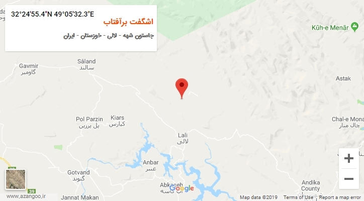 روستای اشگفت برآفتاب بر روی نقشه