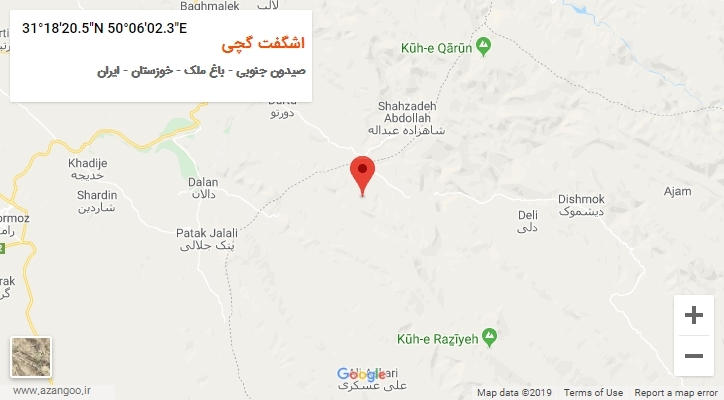 روستای اشگفت گچی بر روی نقشه