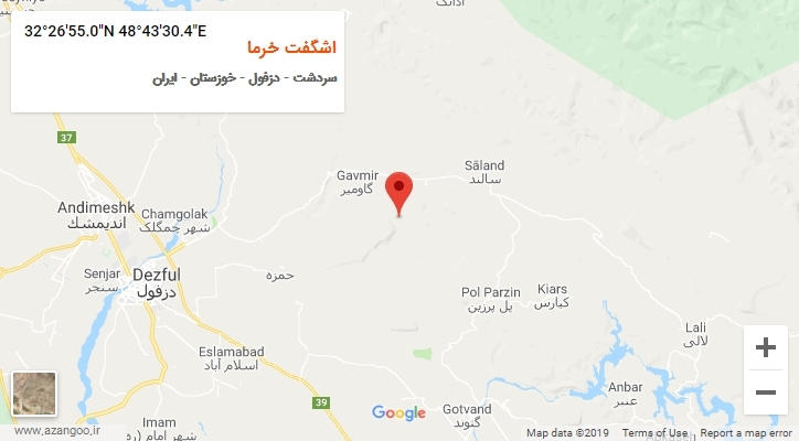 روستای اشگفت خرما بر روی نقشه