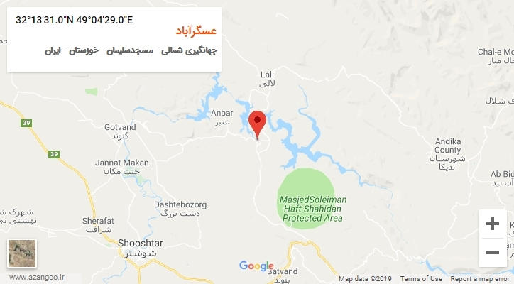 روستای عسگرآباد بر روی نقشه