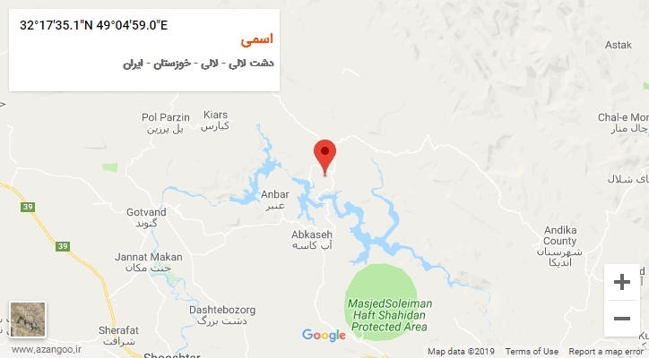 روستای اسمی بر روی نقشه
