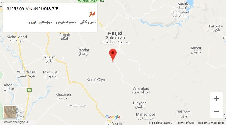 روستای ایاز بر روی نقشه