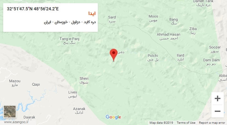 روستای ایدا بر روی نقشه