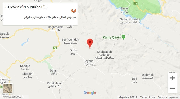 روستای ایلا بر روی نقشه